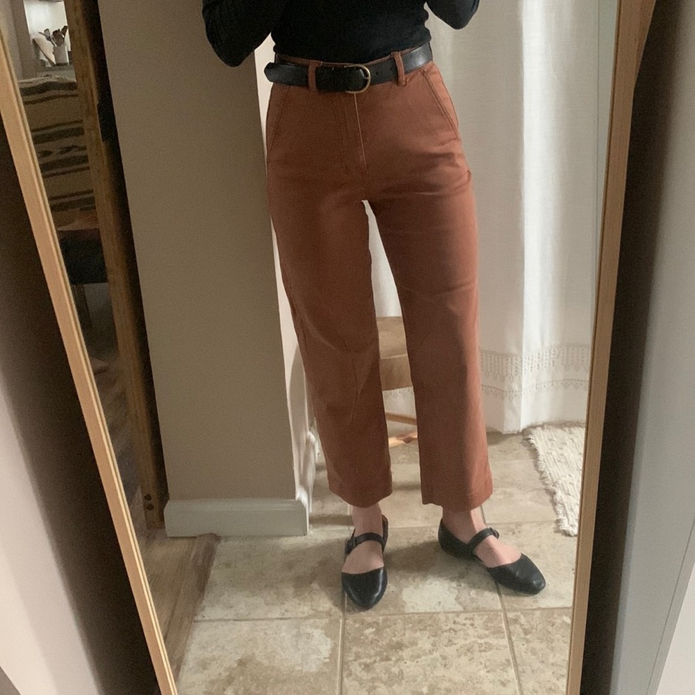 Everlane Straight Leg Crop Cocoa Brown